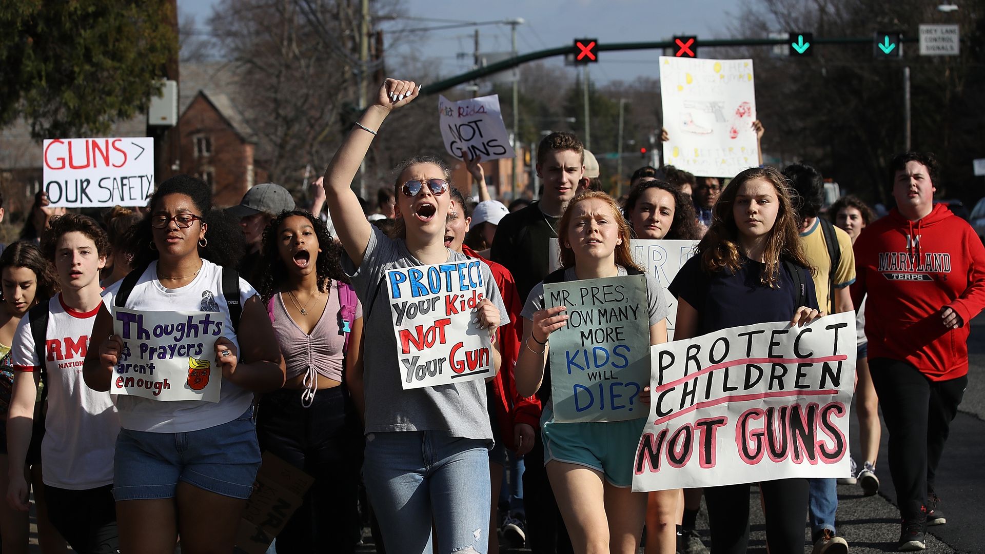 Students march