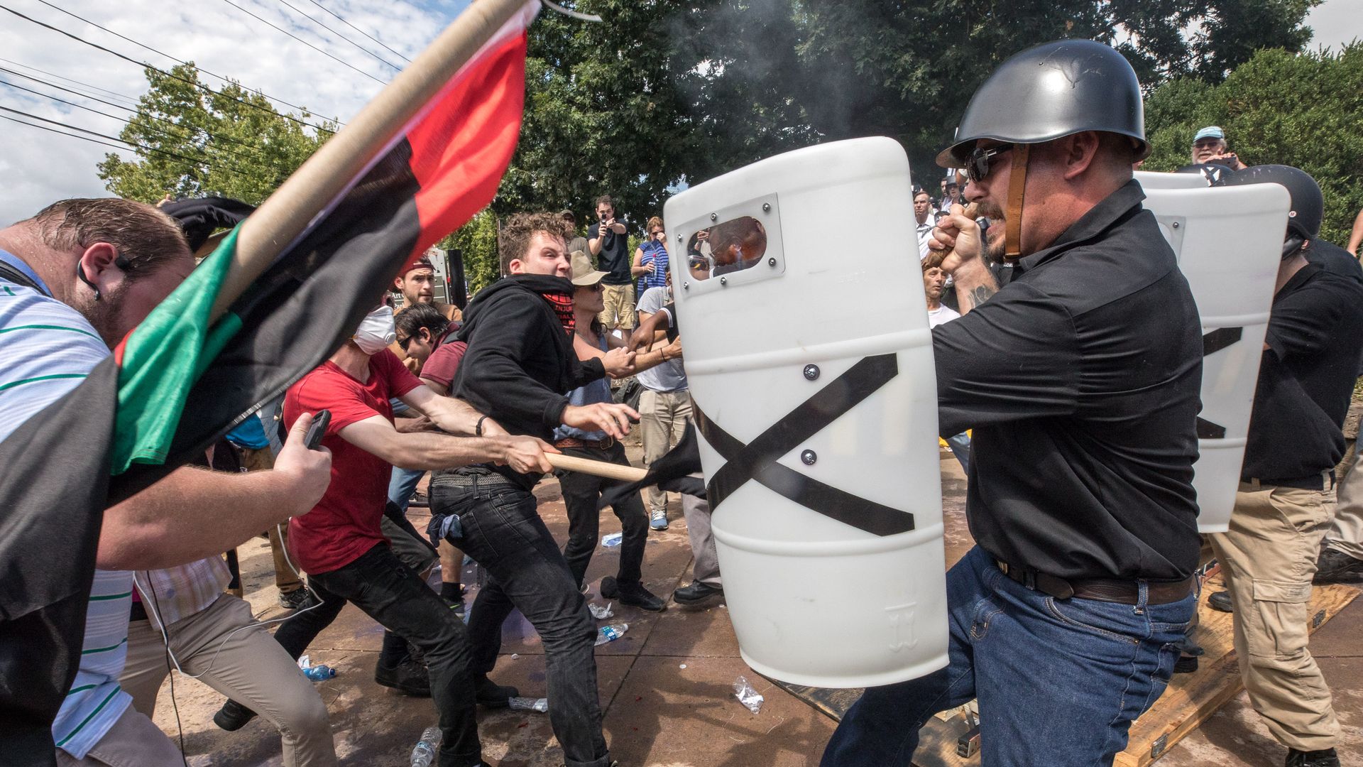 Fighting at Charlottesville rally