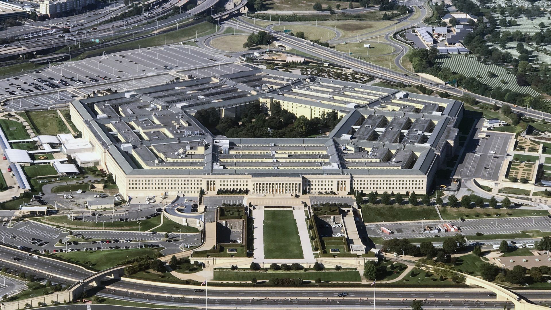 Aerial view of the Pentagon