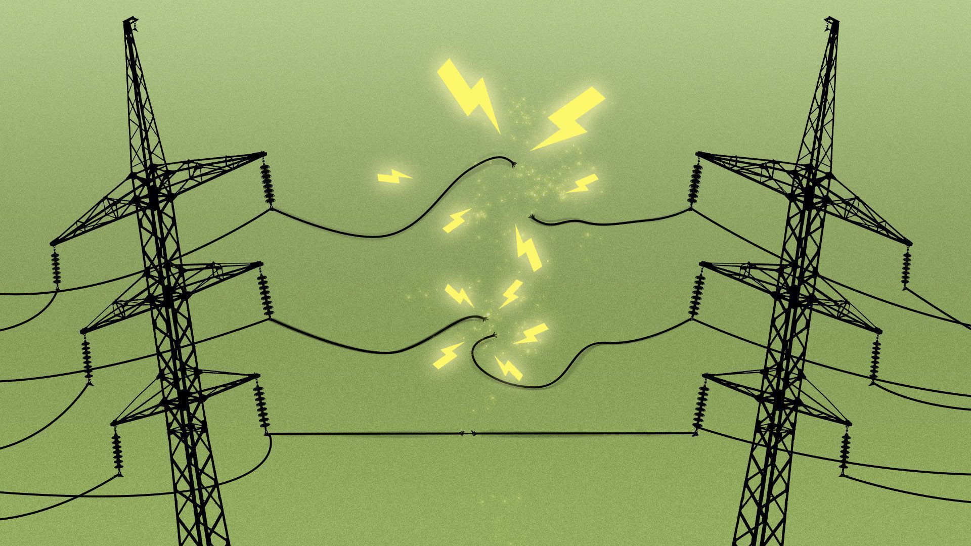 Snapped power cables