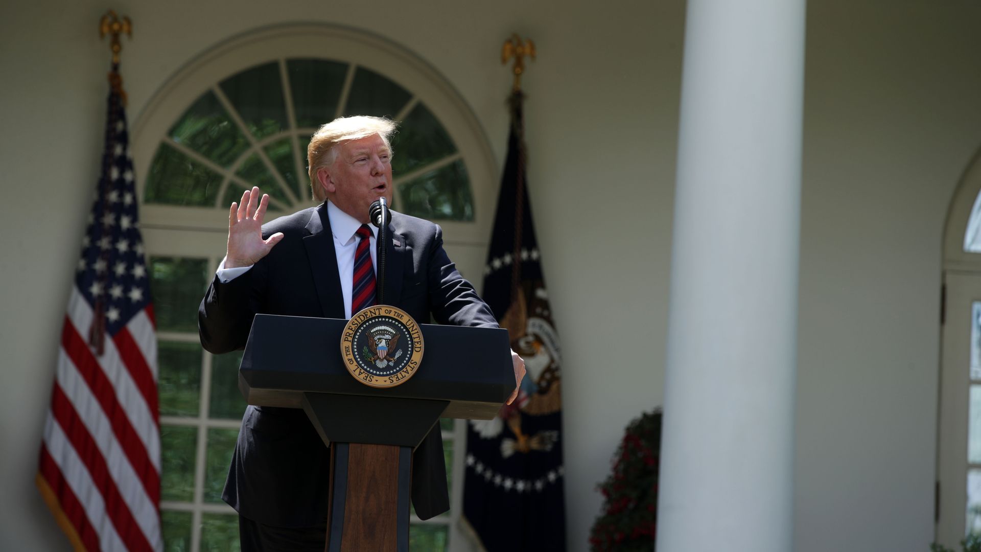 President Trump in the Rose Garden