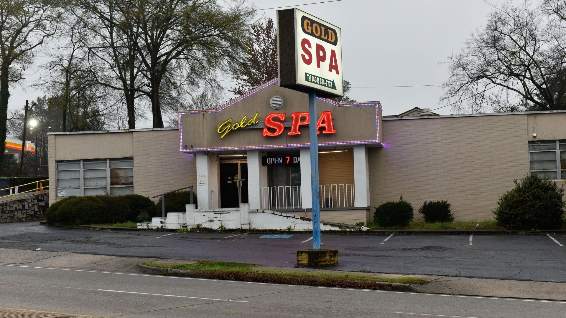 The Gold Spa, one day after a gunman shot and killed eight people at three separate Atlanta spa locations, March 17, 2021.