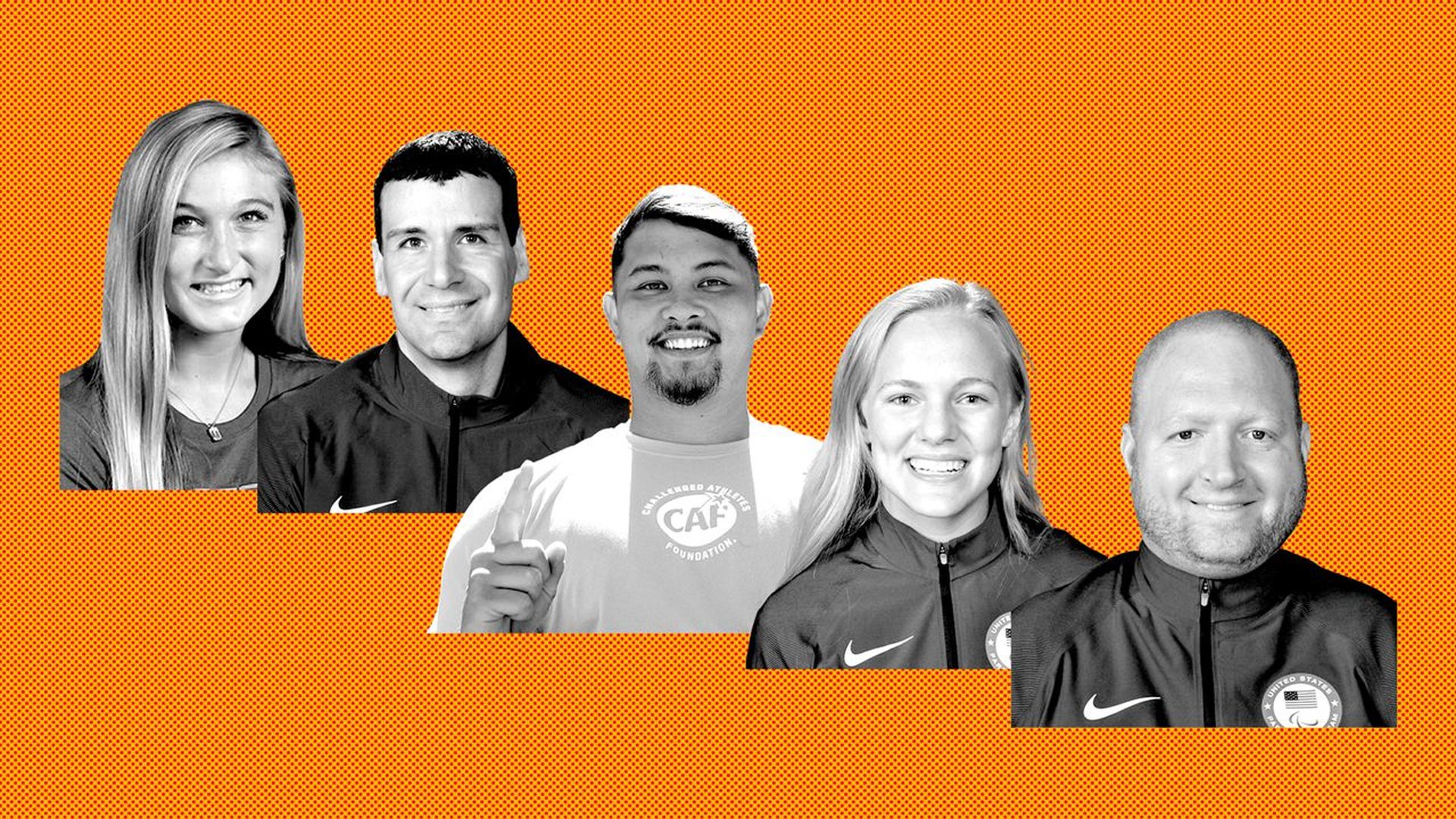 Photo illustration of Paralympians from Iowa.