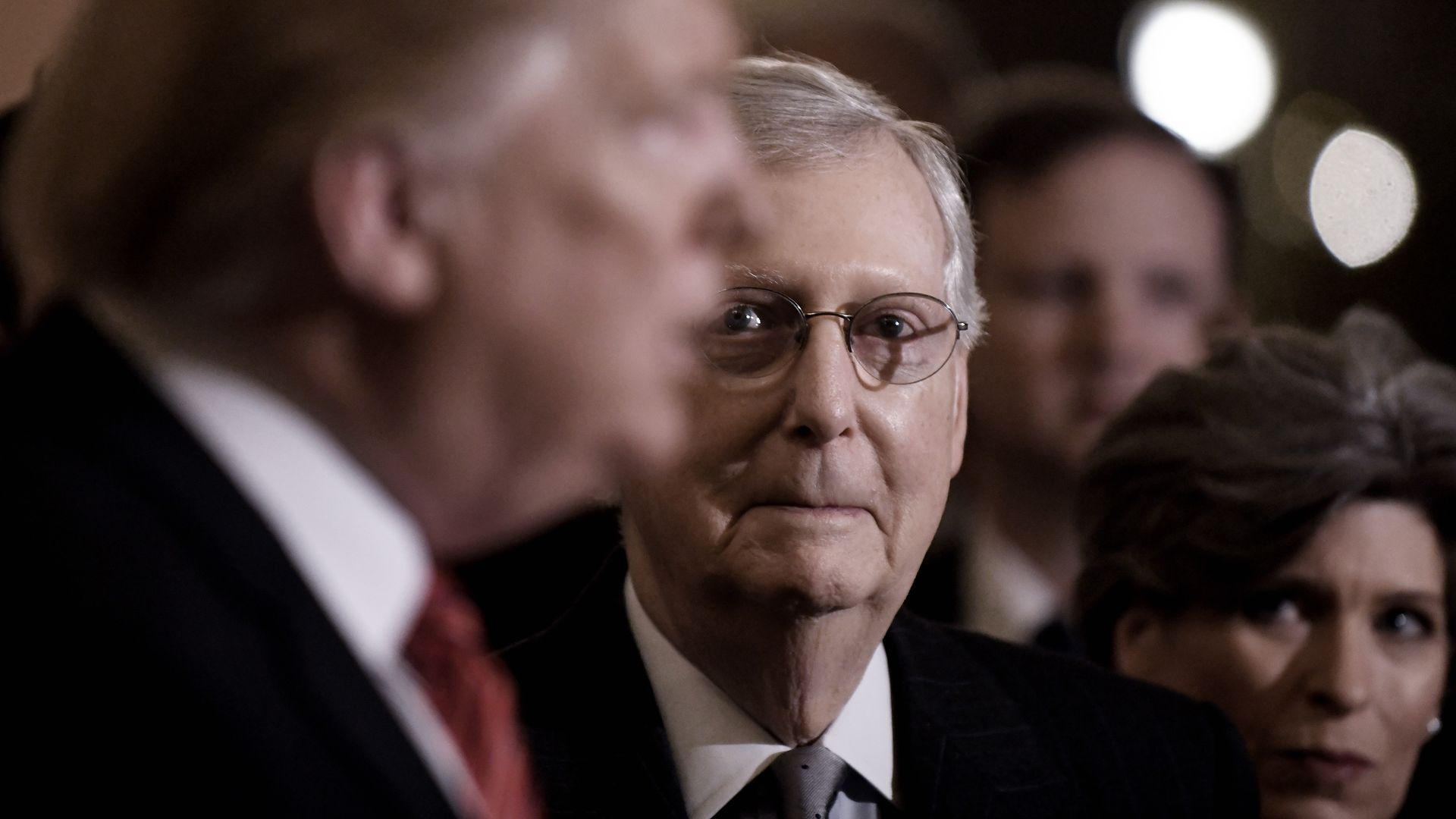 President Trump and Senate Majority Leader Mitch McConnell (R-Ky.) 