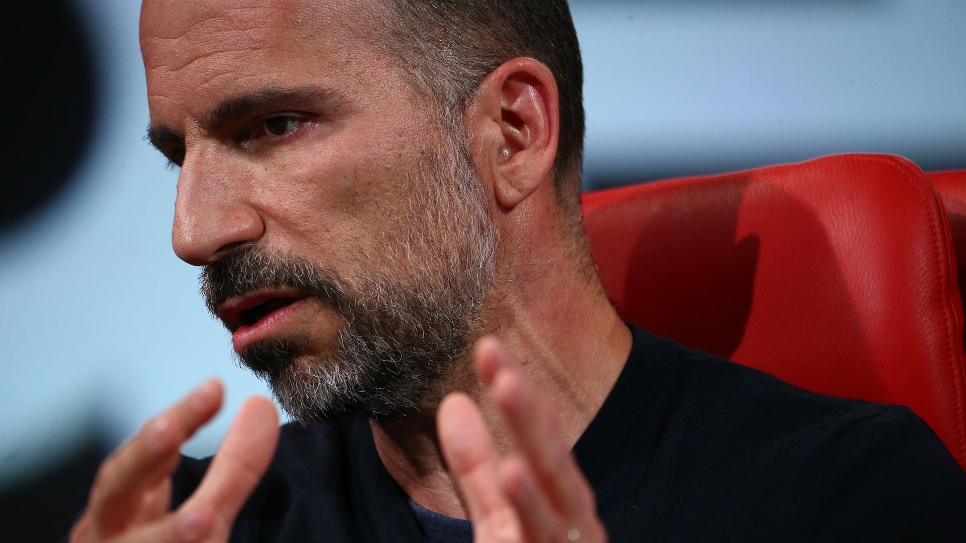 Uber CEO Dara Khosrowshahi speaking at Code Conference