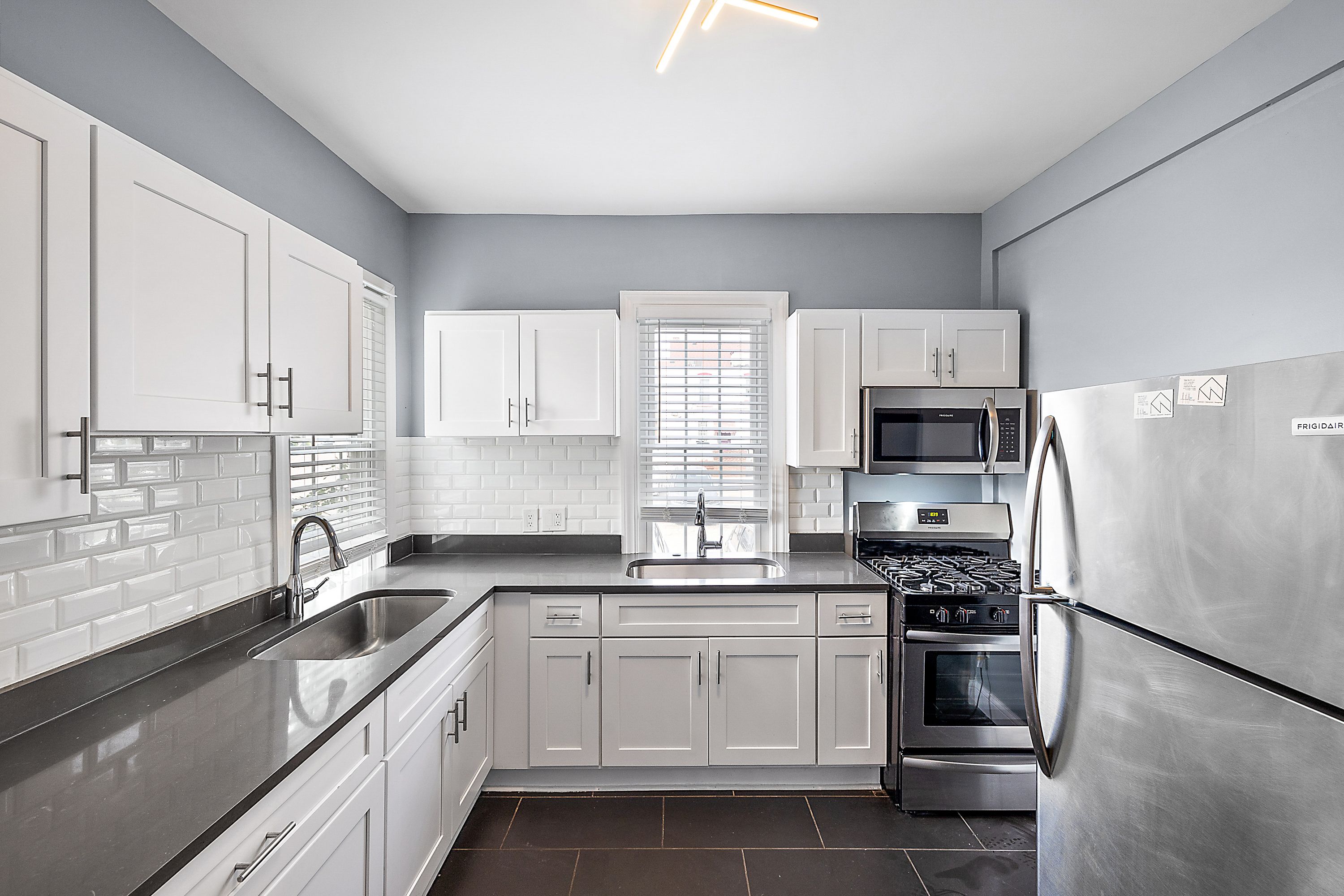 The renovated kitchen is among the updates at 234 E. Bethune St.