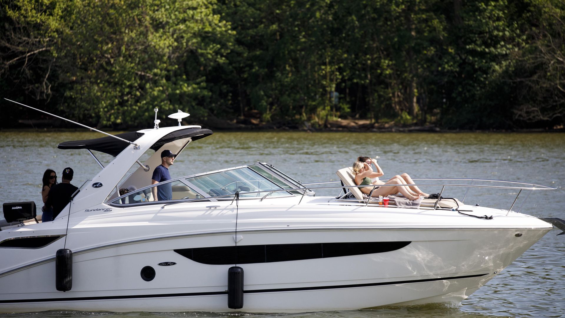 A group gathering on a boat.