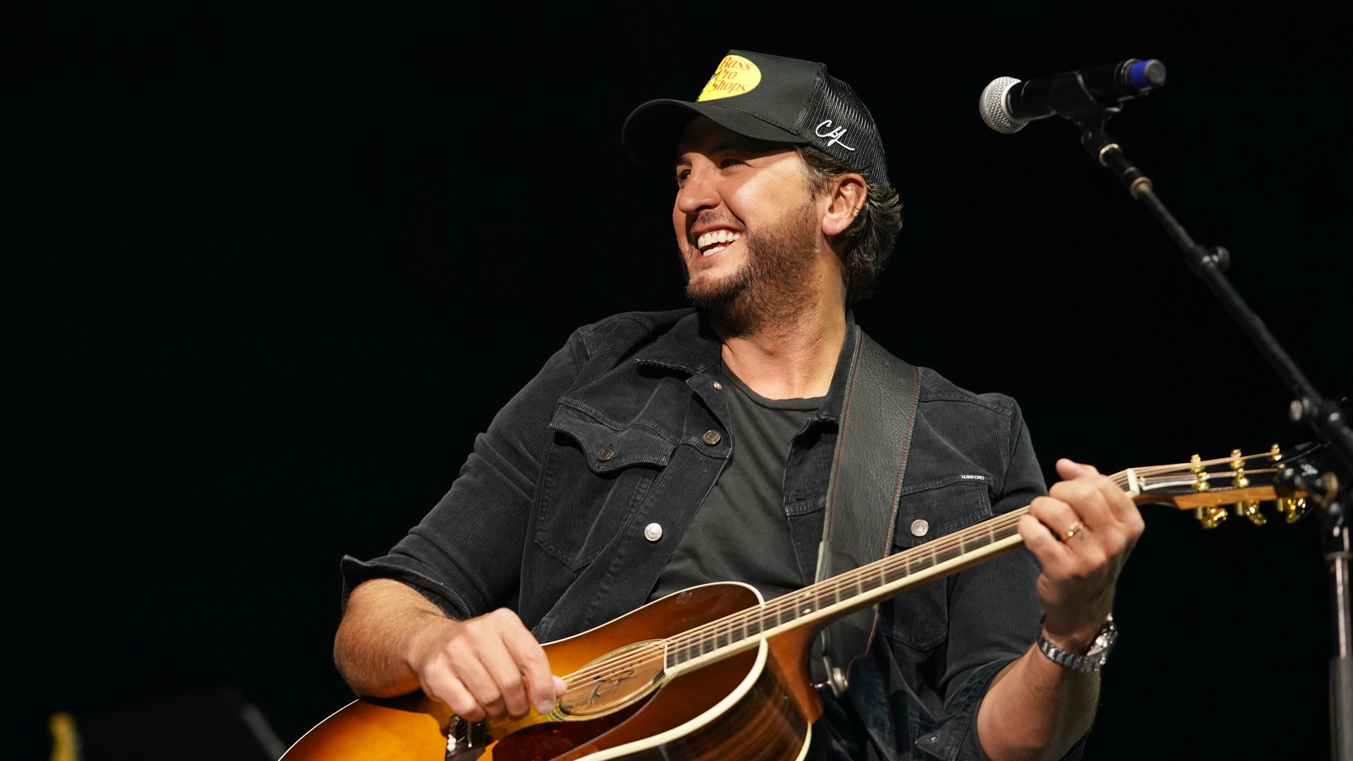 Luke Bryan with a guitar