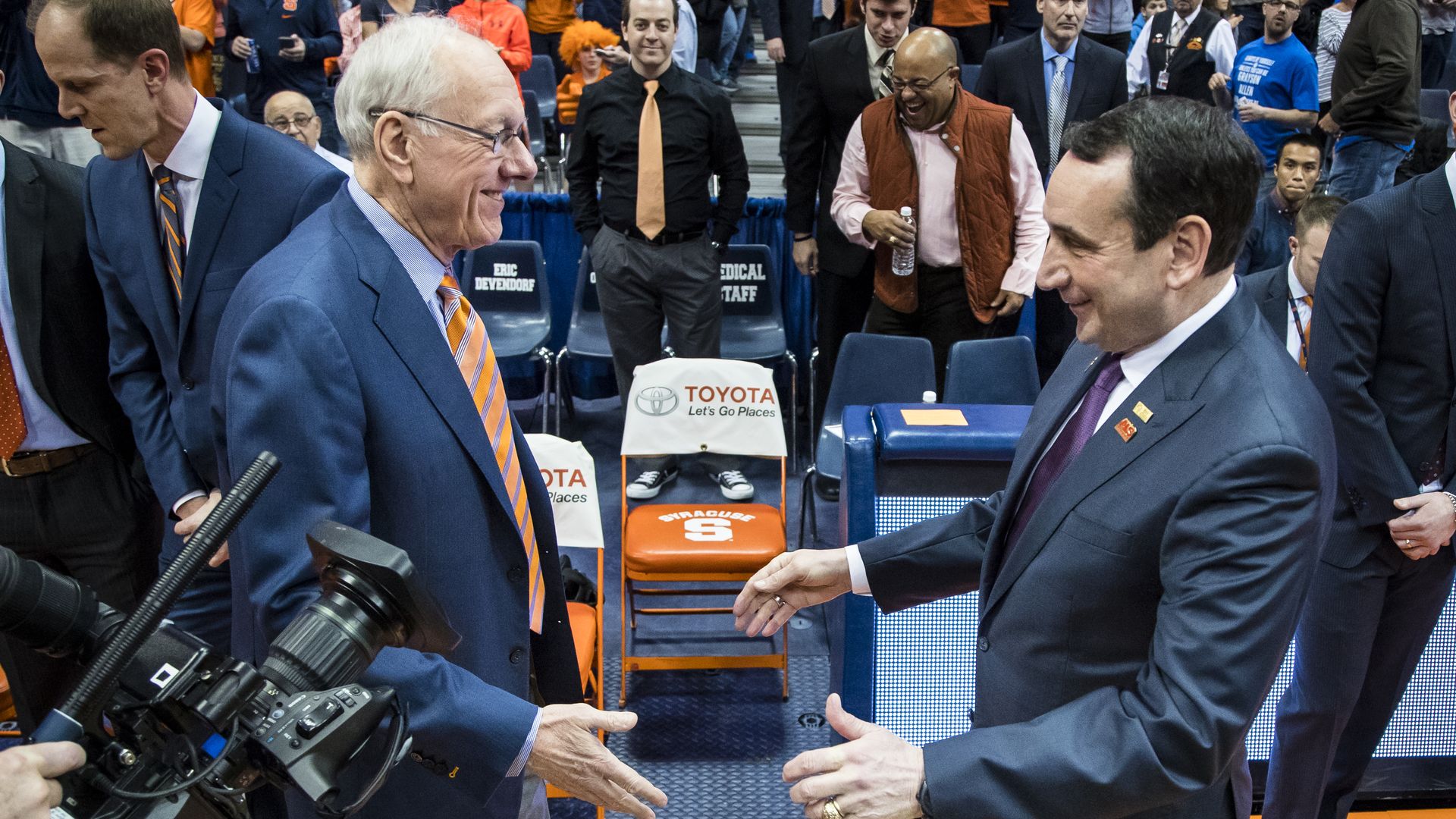 Jim Boeheim and Coach K