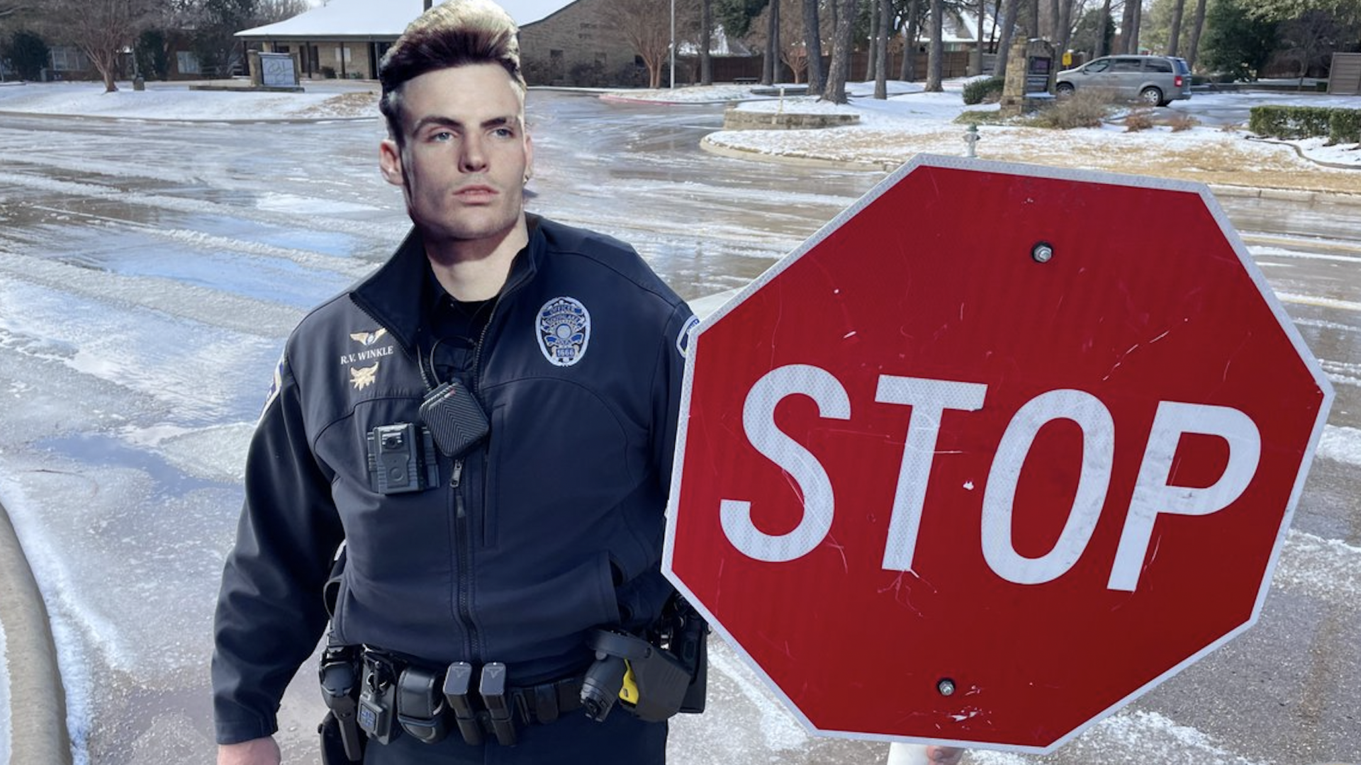 They even added a name tag that says "R V Winkle," which is amazing. Illustration: Courtesy of Southlake DPS