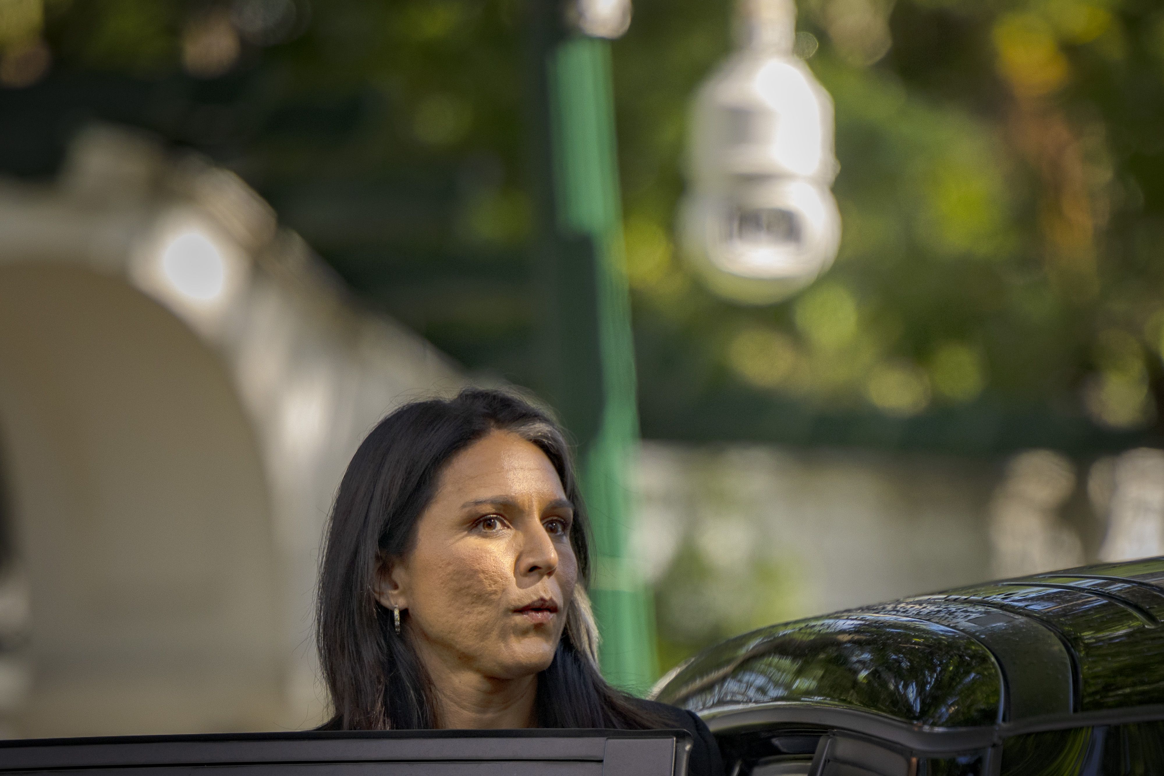 Director Of National Intelligence Tulsi Gabbard departs a meeting in the Philippines last week.