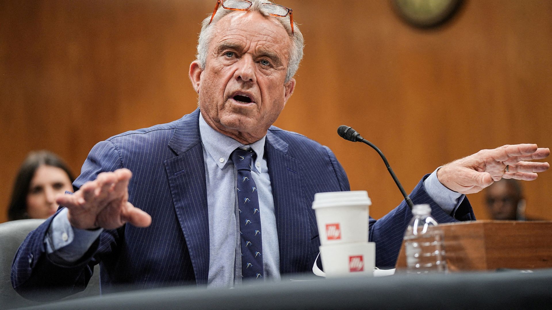 RFK Jr. testifies in front of a Senate committee last month.