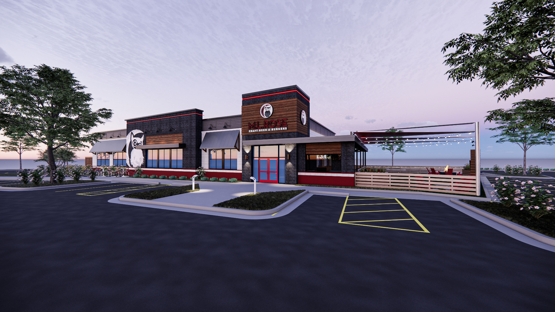 An illustration showing prospective plans for a new M.L.Rose location.