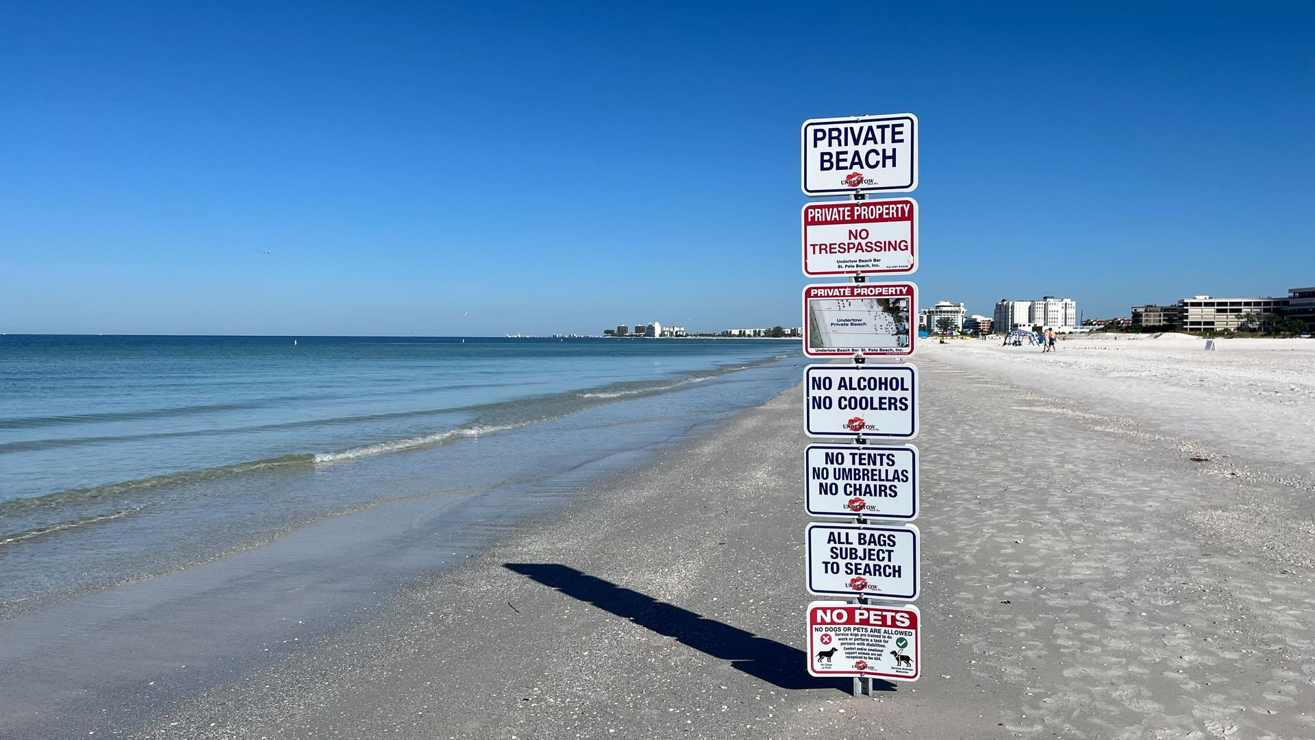 Who owns the beach? St. Pete Beach signs spark backlash - Axios Tampa Bay