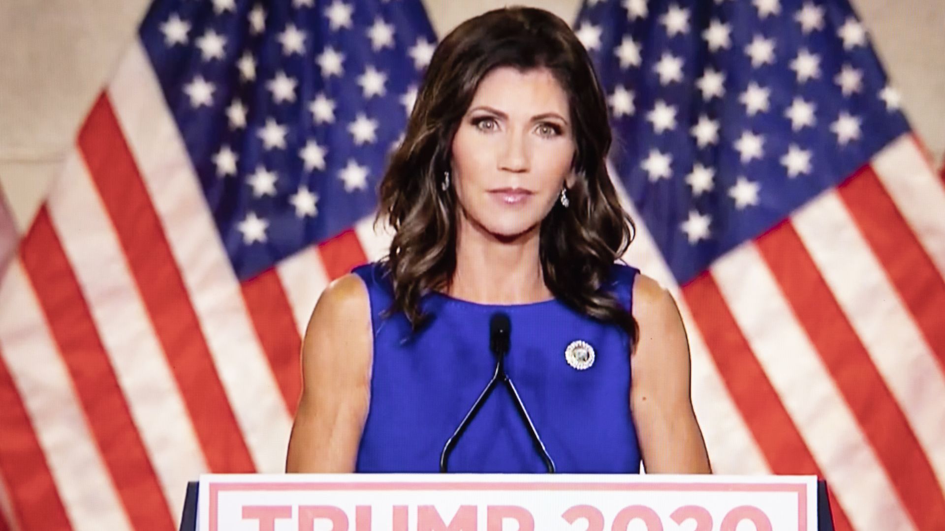 South Dakota Governor Kristi Noem speaks at the 2020 GOP convention