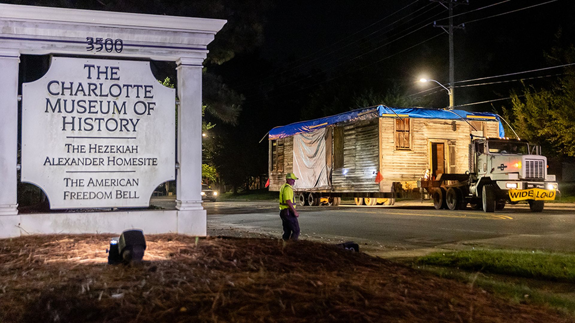 Siloam School makes its final turn into Charlotte Museum of History campus.