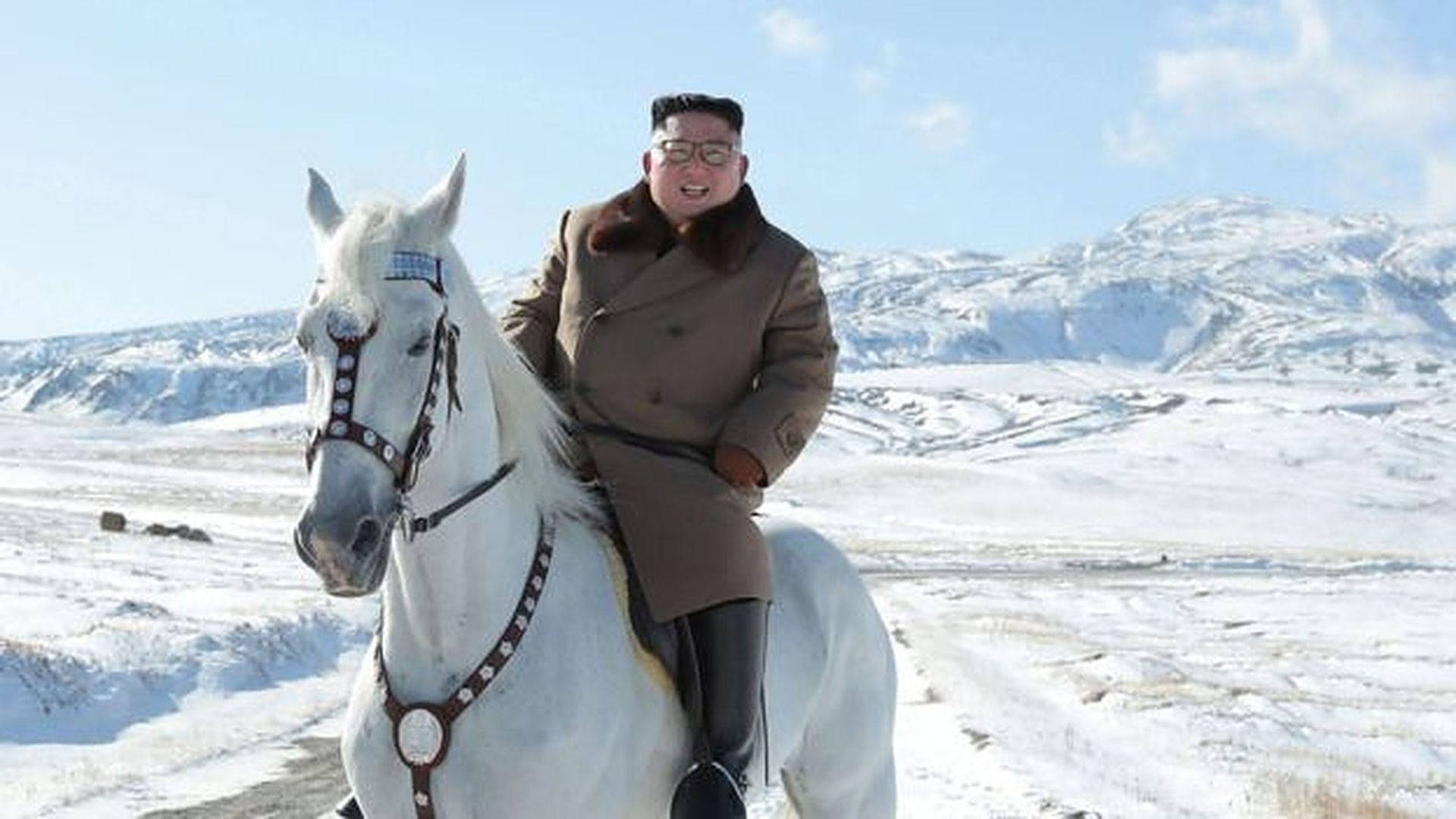 north-korea-s-kim-on-horse-at-mountain-in-defiant-message