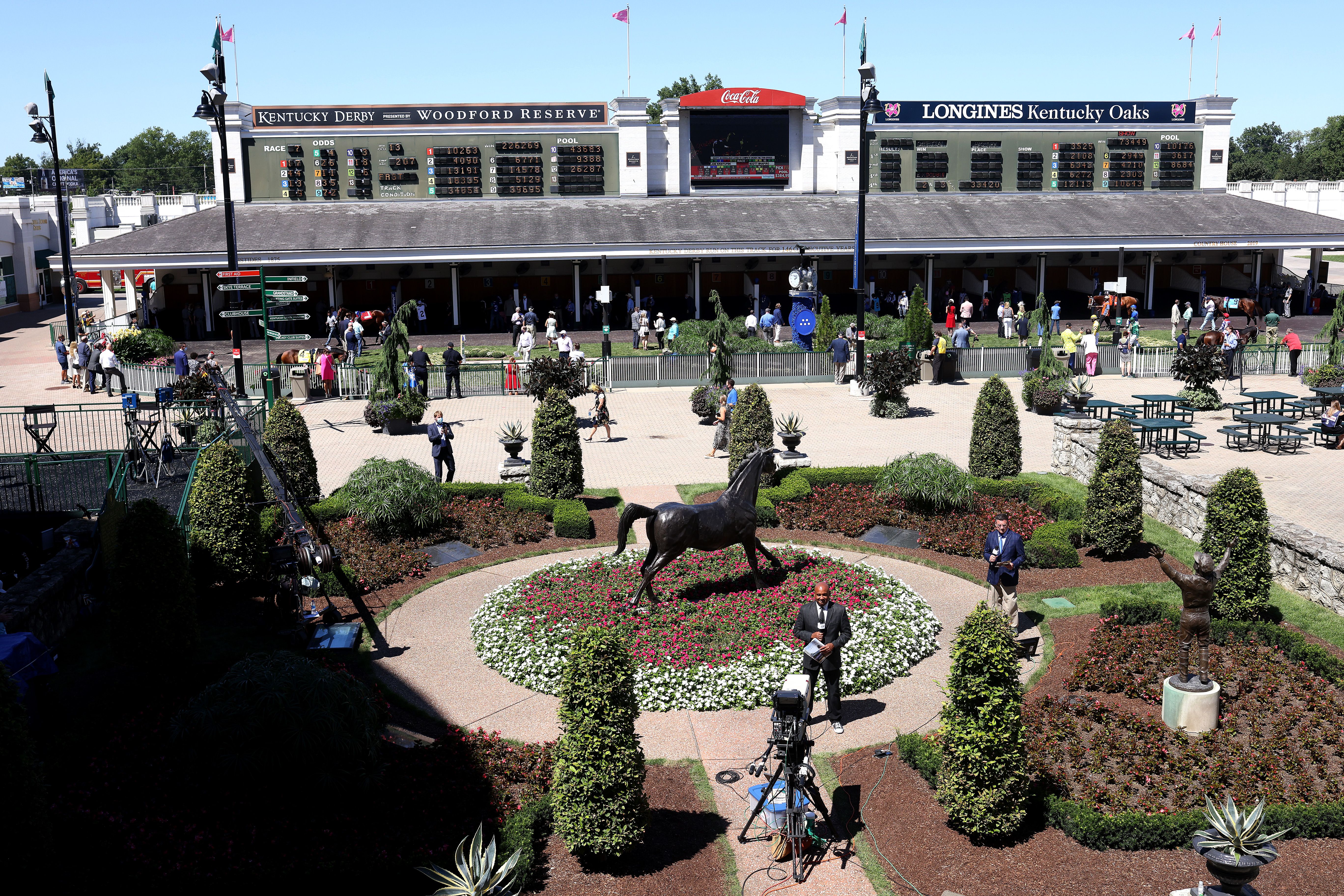 A general view of the paddock at Churchill Downs.