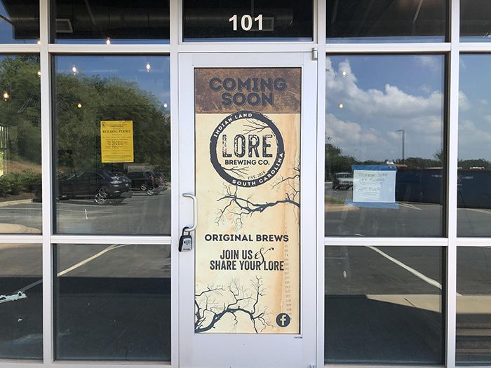 Lore Brewing Company Indian Land signage