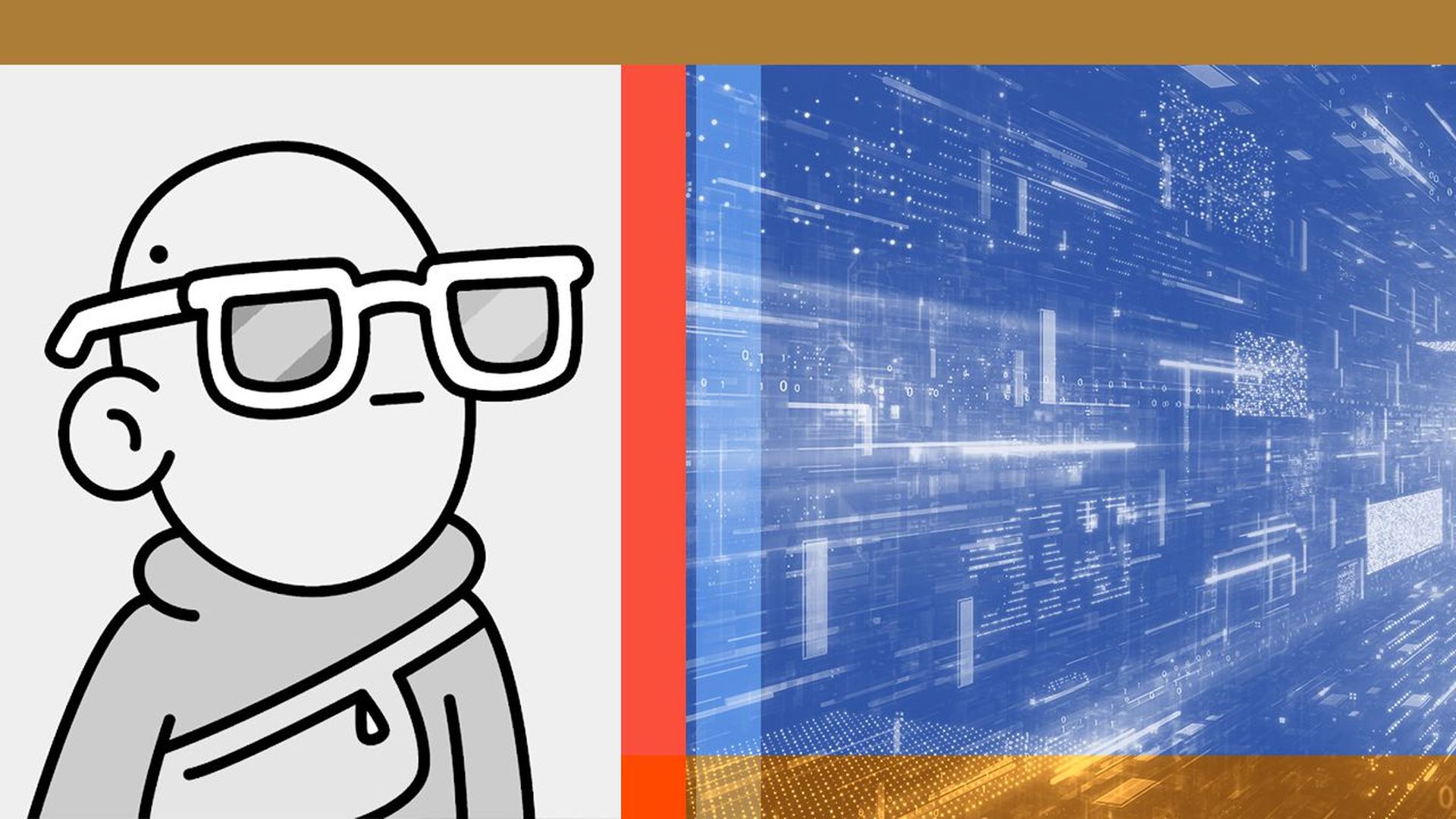 Photo Illustration of the founders of Yunt Capital, BEW and abstract digital imagery