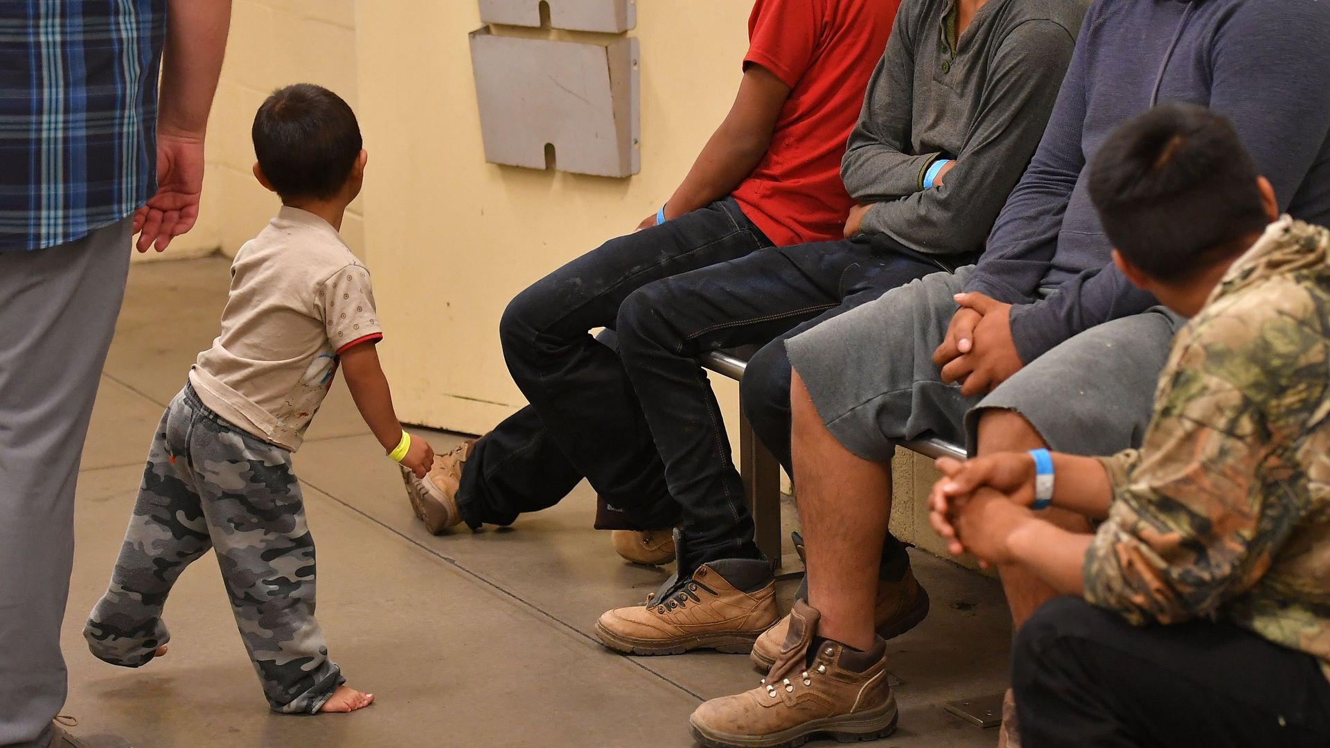 Young migrant children at a U.S. Customs and Border Protection Facility in Tucson, Arizona. Photo: Madel Ngan/AFP/Getty Images