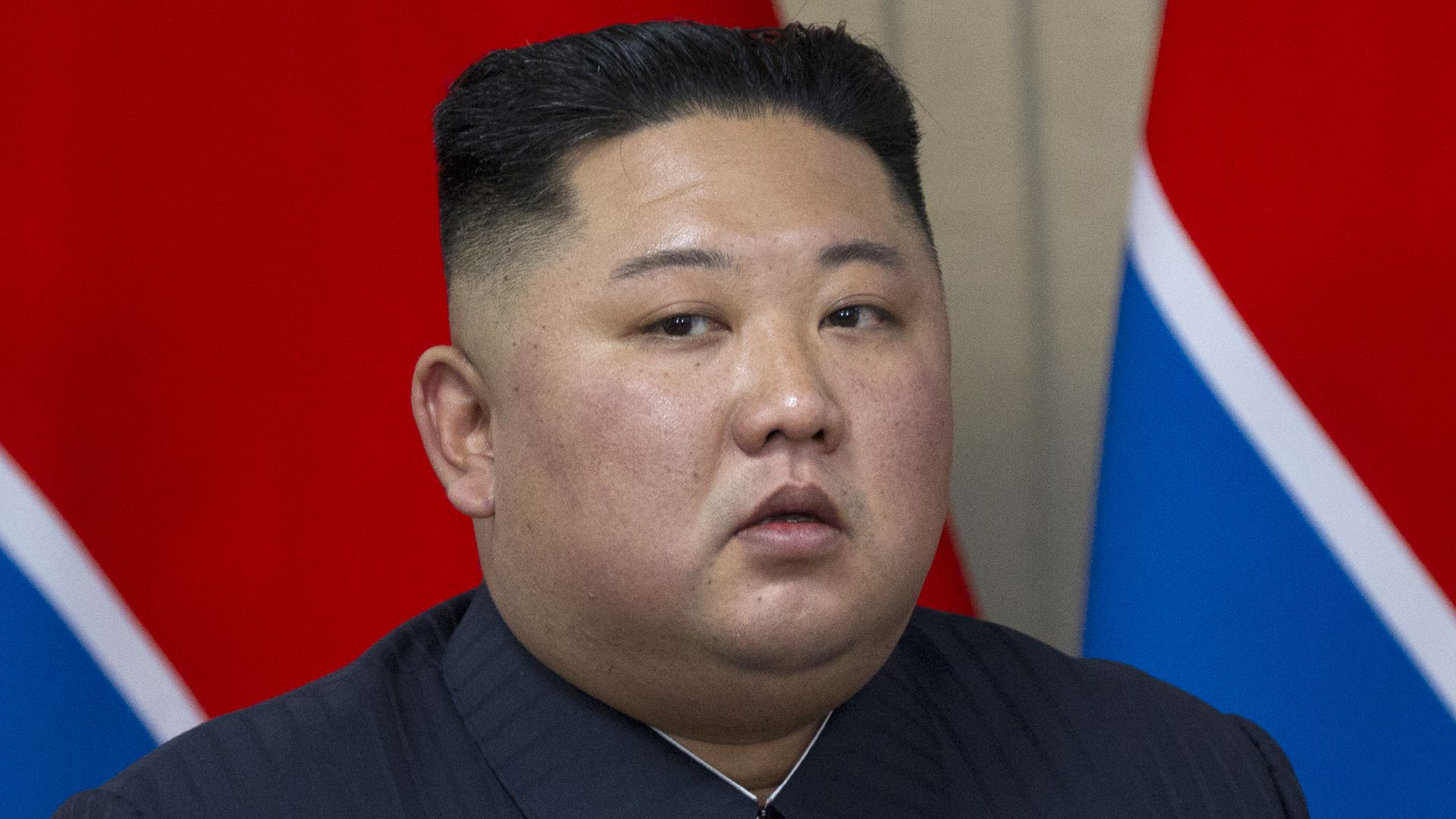 North Korean Leader Kim Jong-un meets Russian President Vladimir Putin (not pictured) on April 25, 2019 in Vladivostok, Russia.