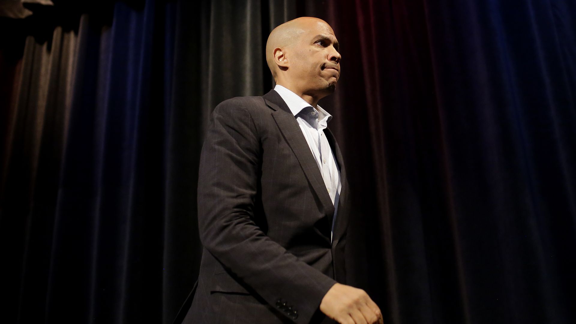 Cory Booker walking.