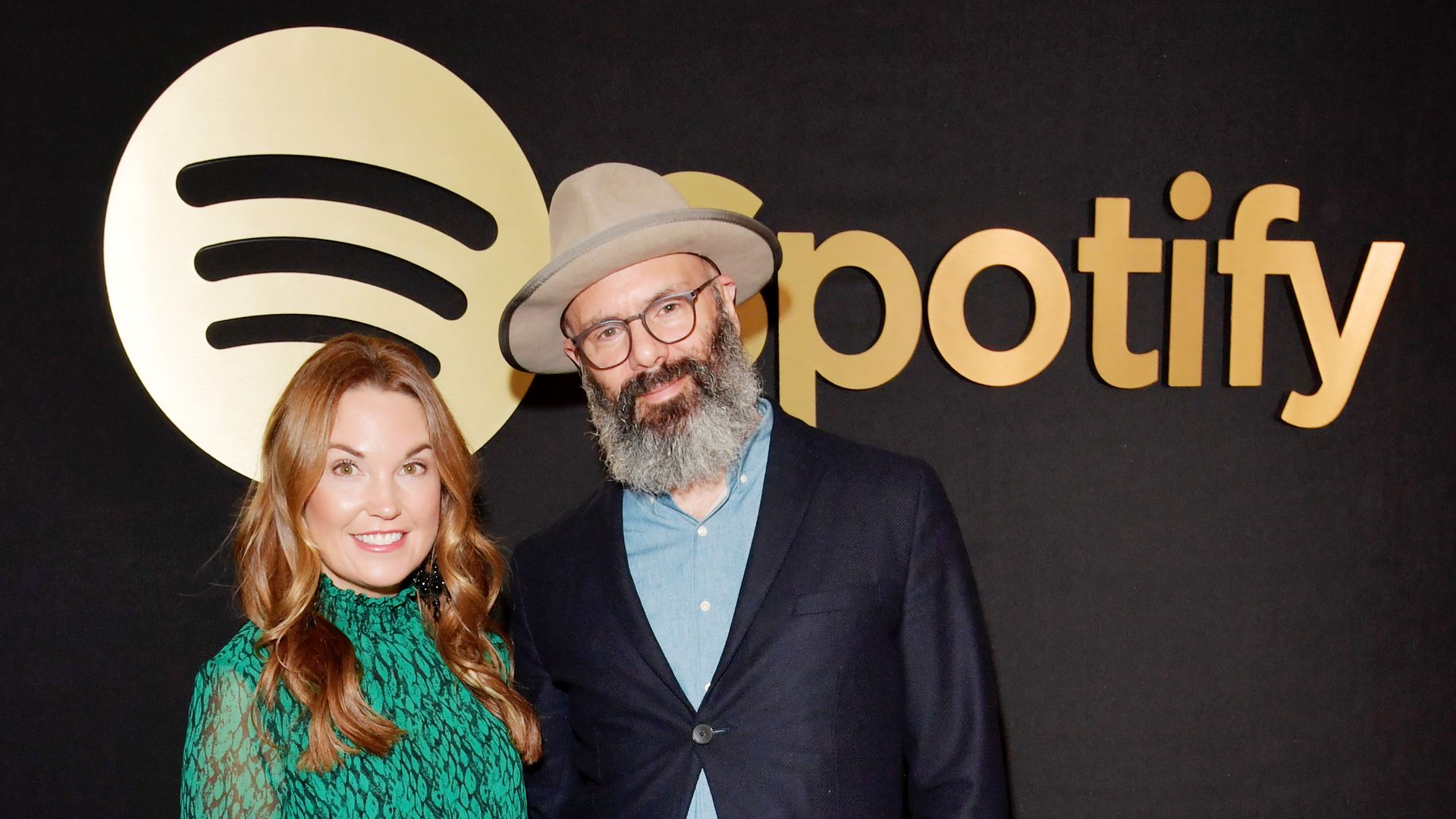 Spotify Head Of Global Communications and Public Relations Dustee Jenkins (L) and Spotify Head of Studios and Video Courtney Holt on November 20, 2019 in West Hollywood, California.