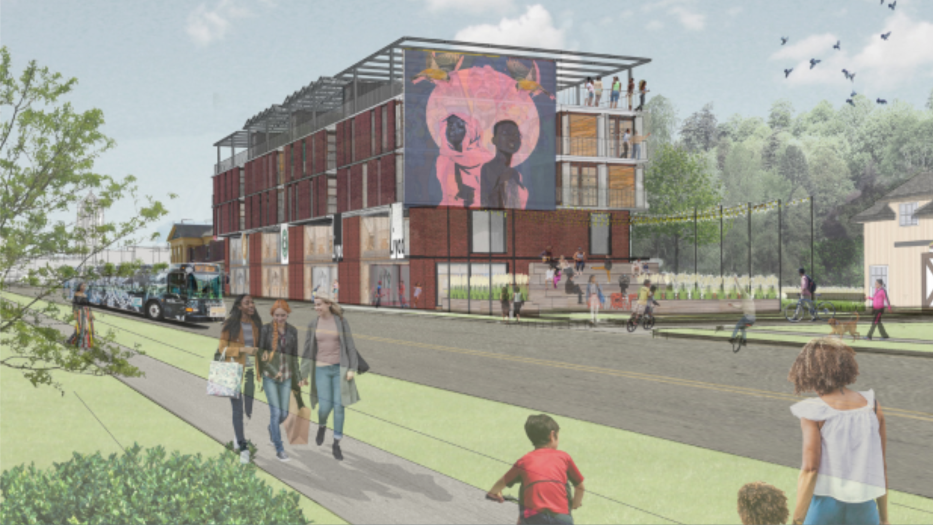 Center at Sixth drawing.