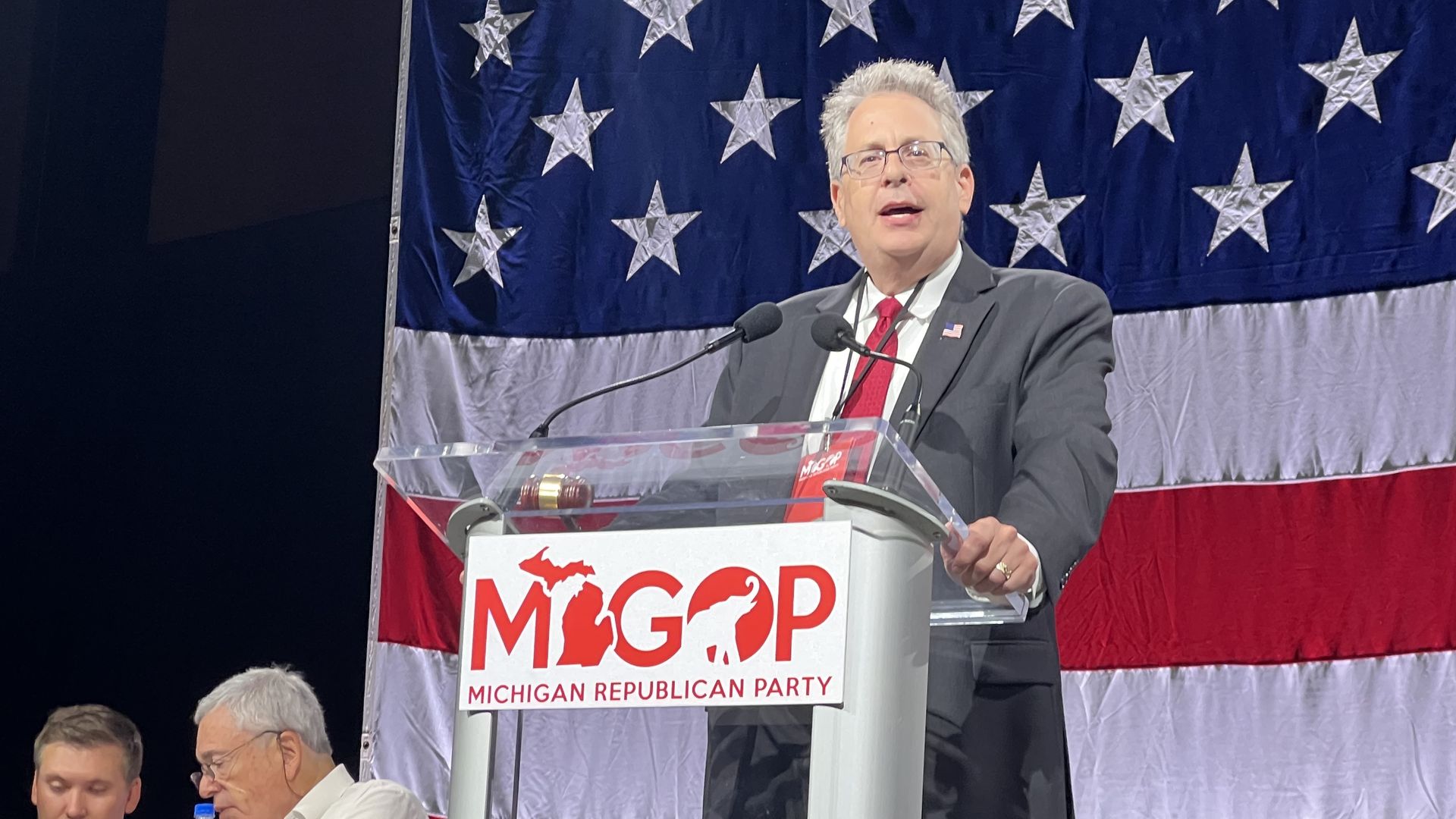 DePerno at the Republican nominating convention
