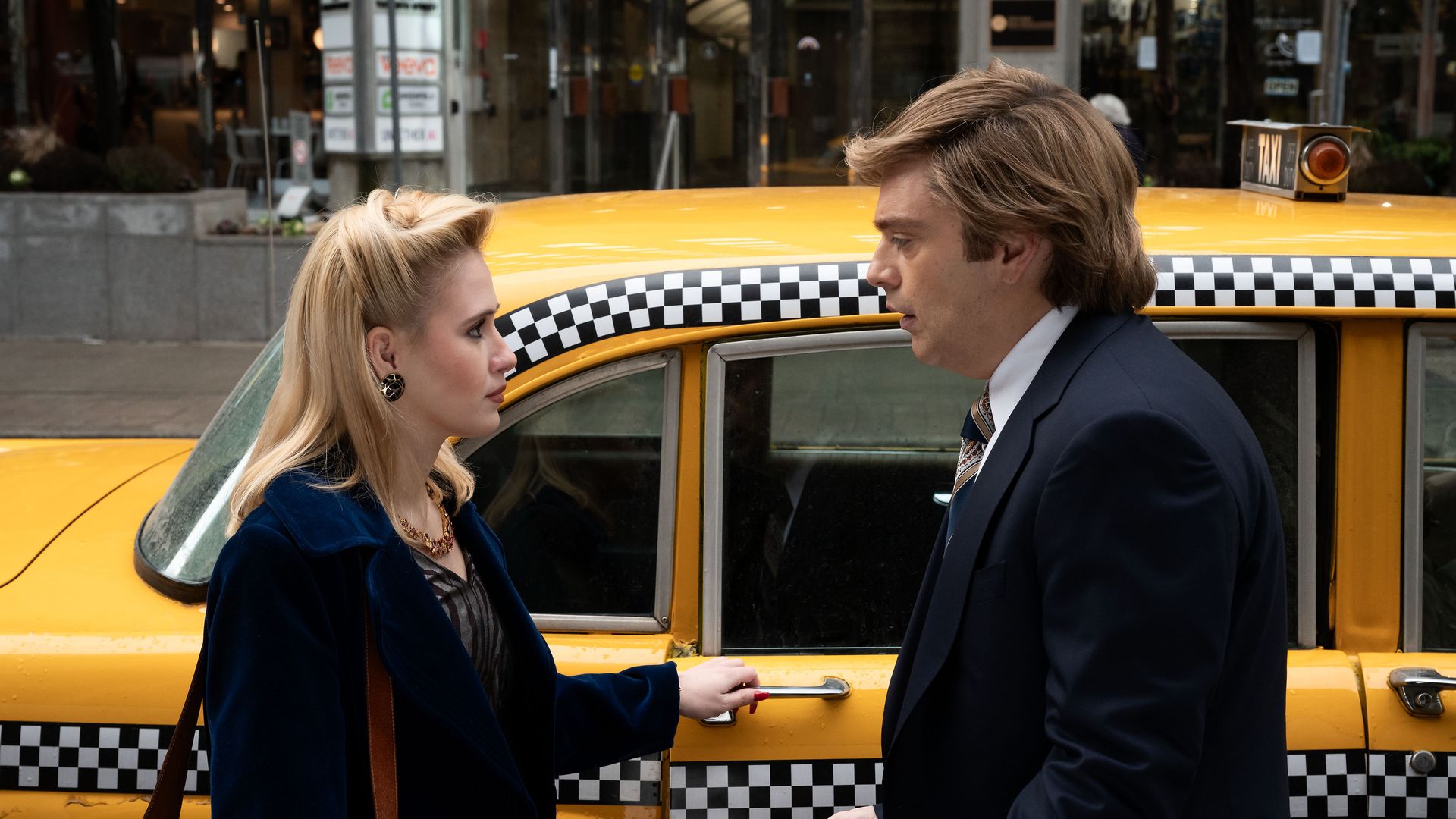 Maria Bakalova (as Ivana) and Sebastian Stan (as Trump) in The Apprentice. Photograph: Pief Weyman