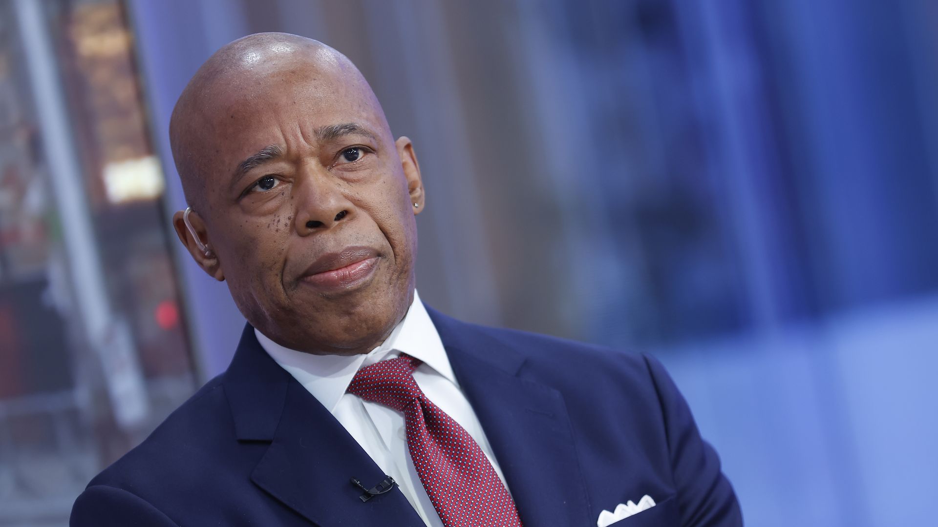 New York City Mayor Eric Adams visits "Fox & Friends" at Fox News Channel Studios on February 14, 2025 in New York City. (Photo by John Lamparski/Getty Images)