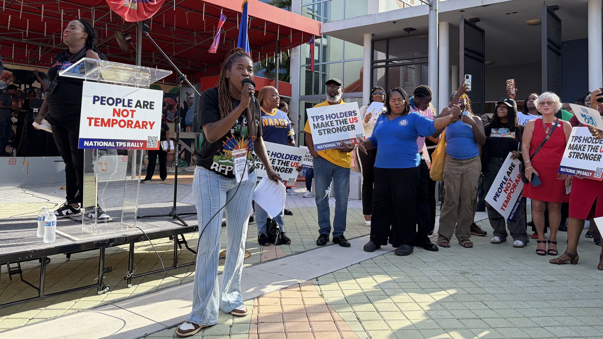 A rally for extending Haitian TPS