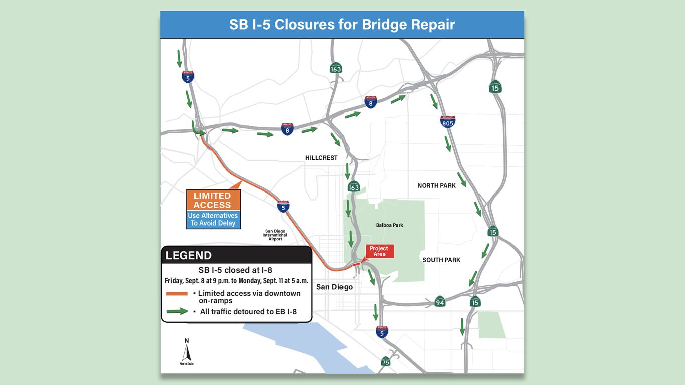 How to handle San Diego's weekend freeway closure Axios San Diego