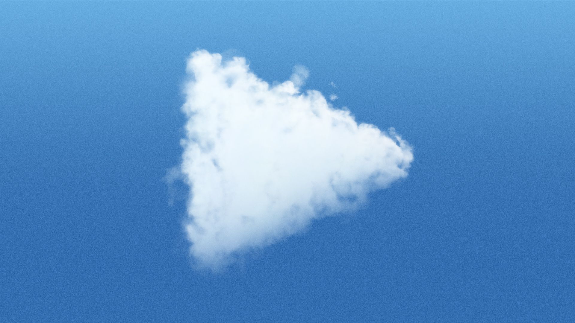 Illustration of a cloud in the shape of a play icon.