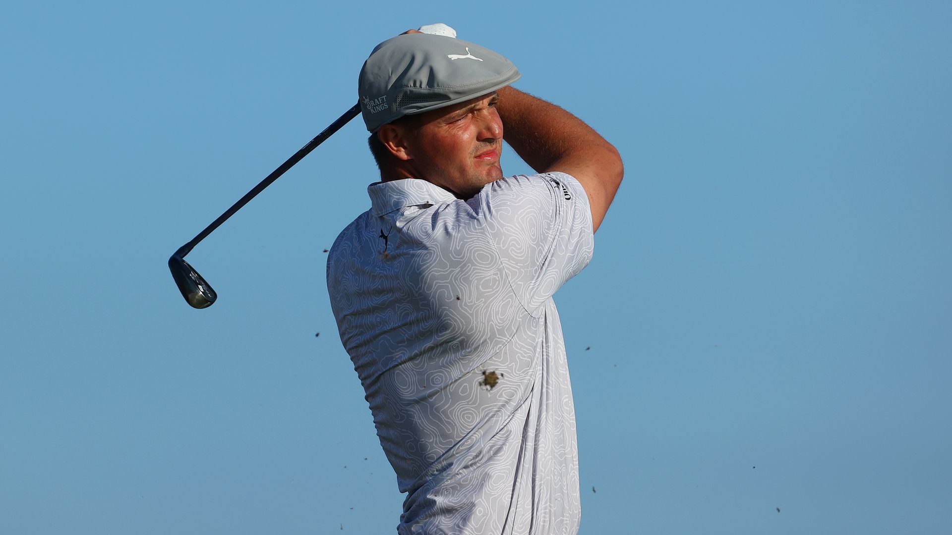 Bryson DeChambeau of the United States on the 18th tee during Day Two of The 149th Open at Royal St George’s Golf Club on July 16, 2021 in Sandwich, England. 