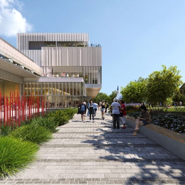 a rendering of a jutted out backside to VMFA 