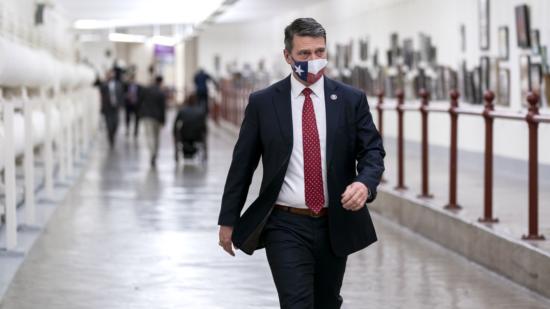 Rep. Ronny Jackson walking through the Canon Tunnel to the U.S. Capitol in January.