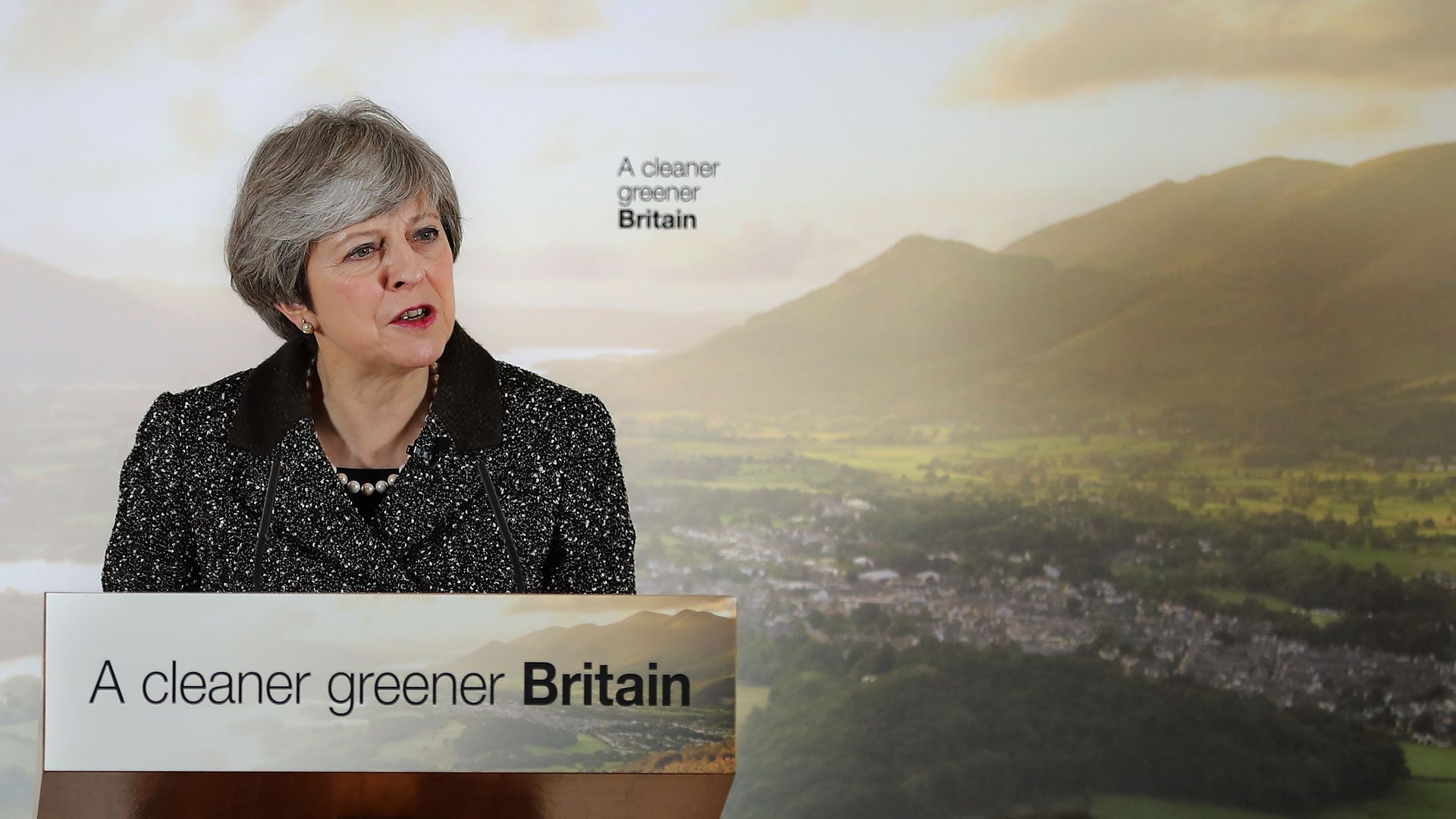 Theresa May speaking