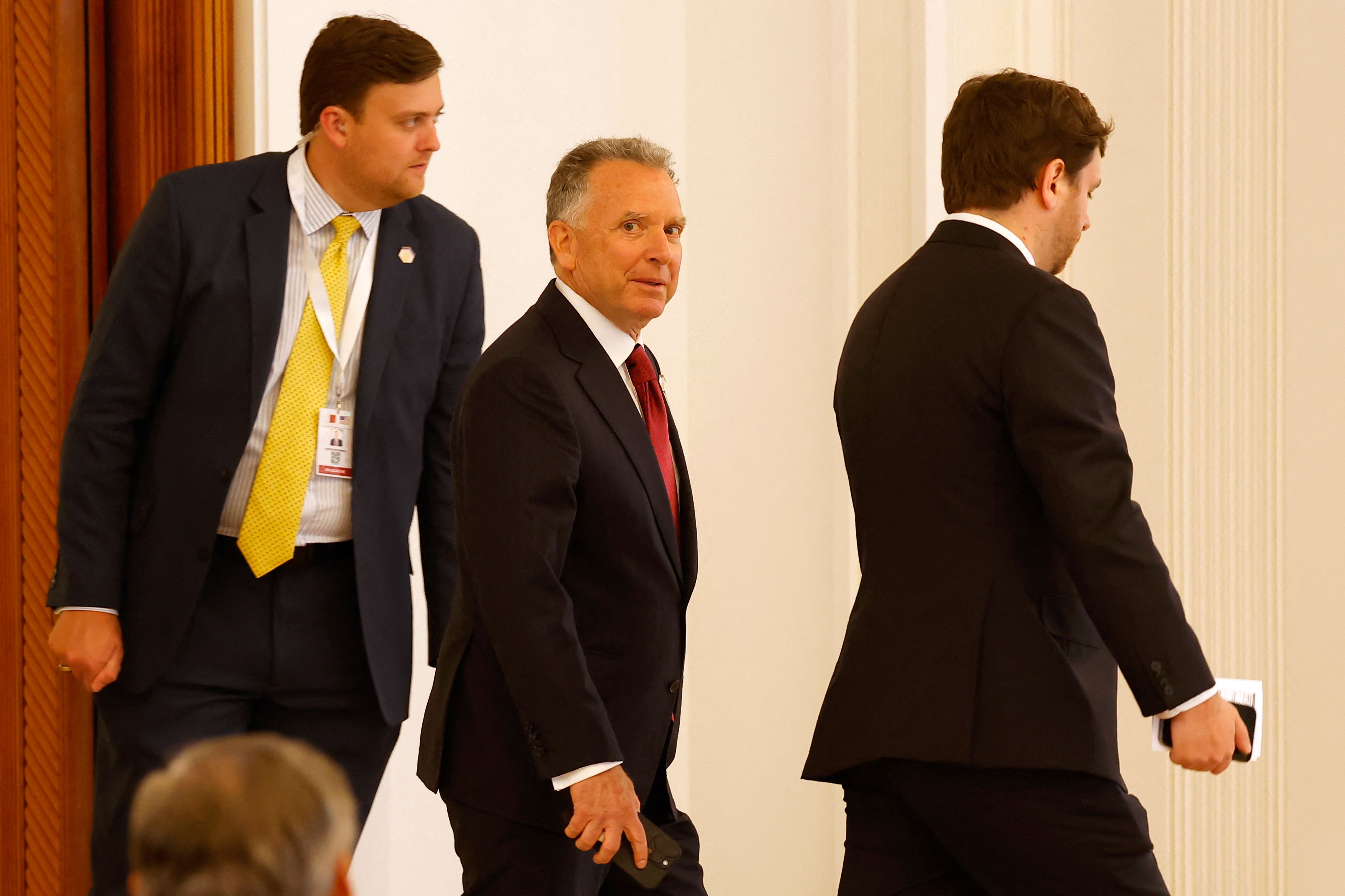 Steve Witkoff seen in Doha, Qatar, yesterday.