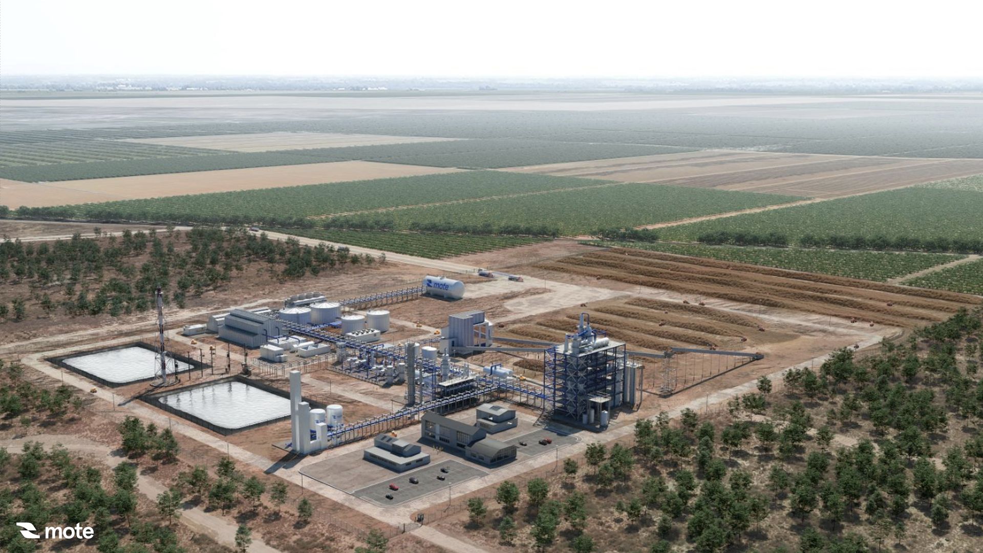 A planned commercial plant to turn wood waste into hydrogen