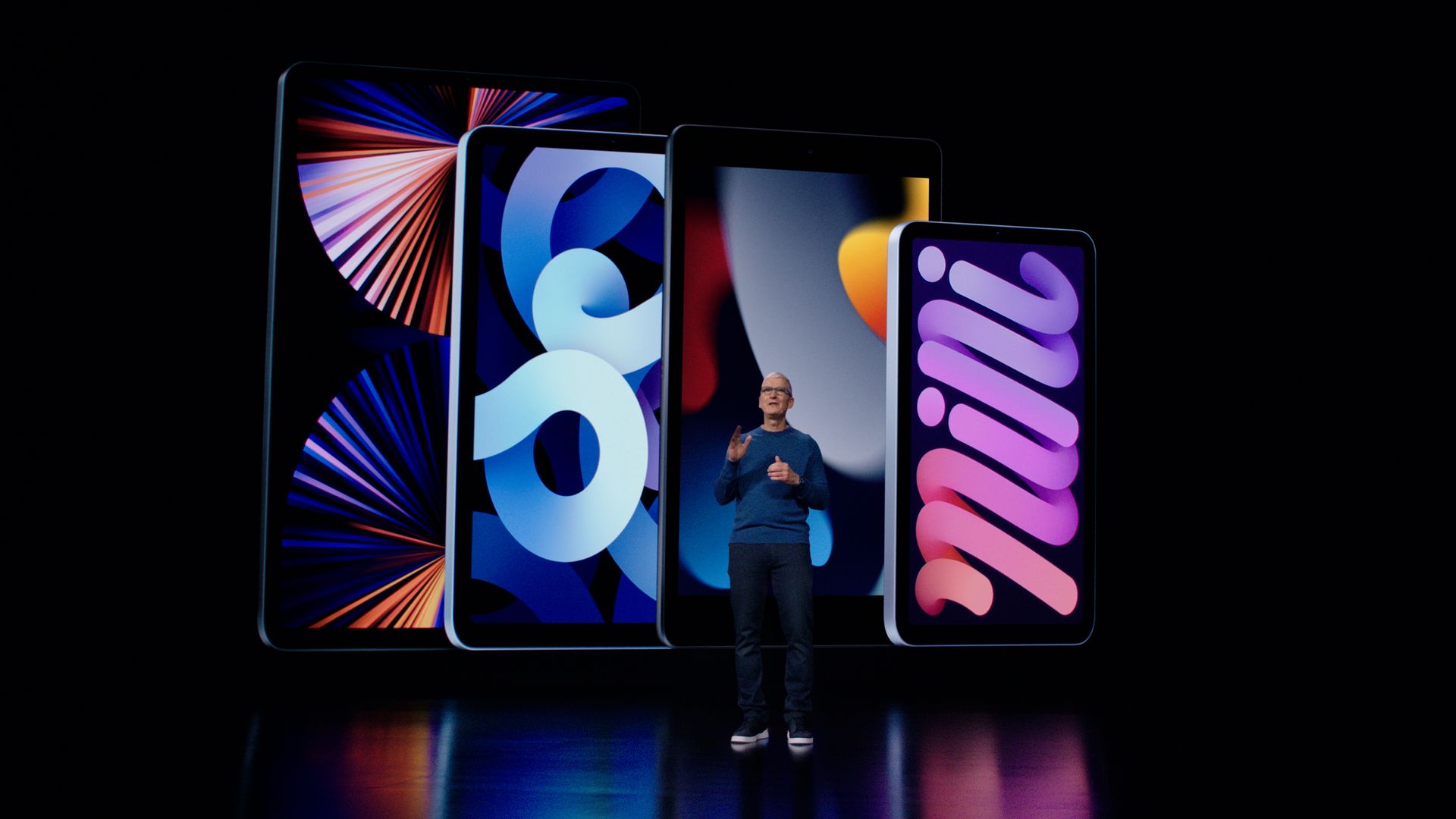 Apple CEO Tim Cook at a September 2021 event