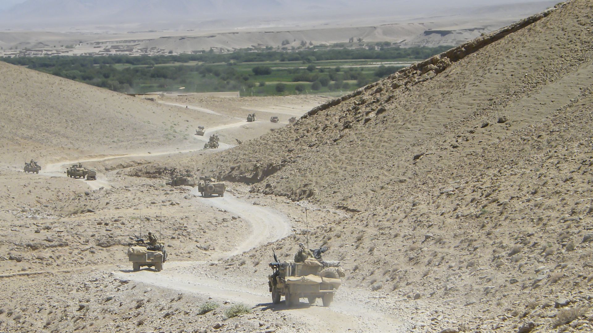 A Special Forces convey in Helmand province, Afghanistan.