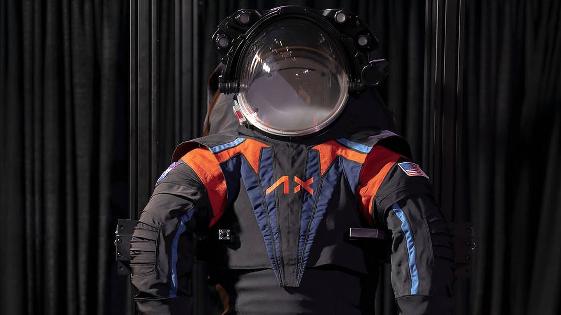 An image of the new NASA spacesuit  to be worn astronauts on the planned Artemis 3 moon mission later this decade.