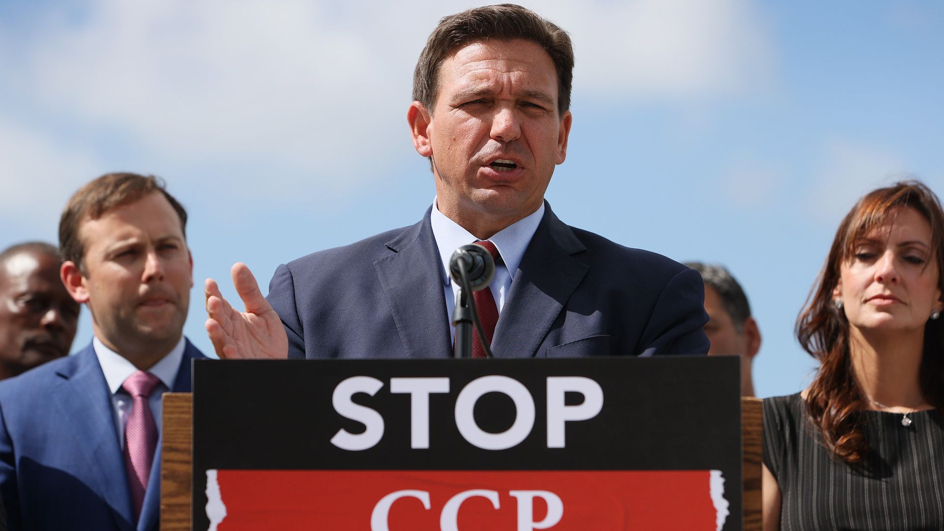 Florida Gov. Ron DeSantis speaks during a press conference on June 07, 2021 in Miami, Florida.