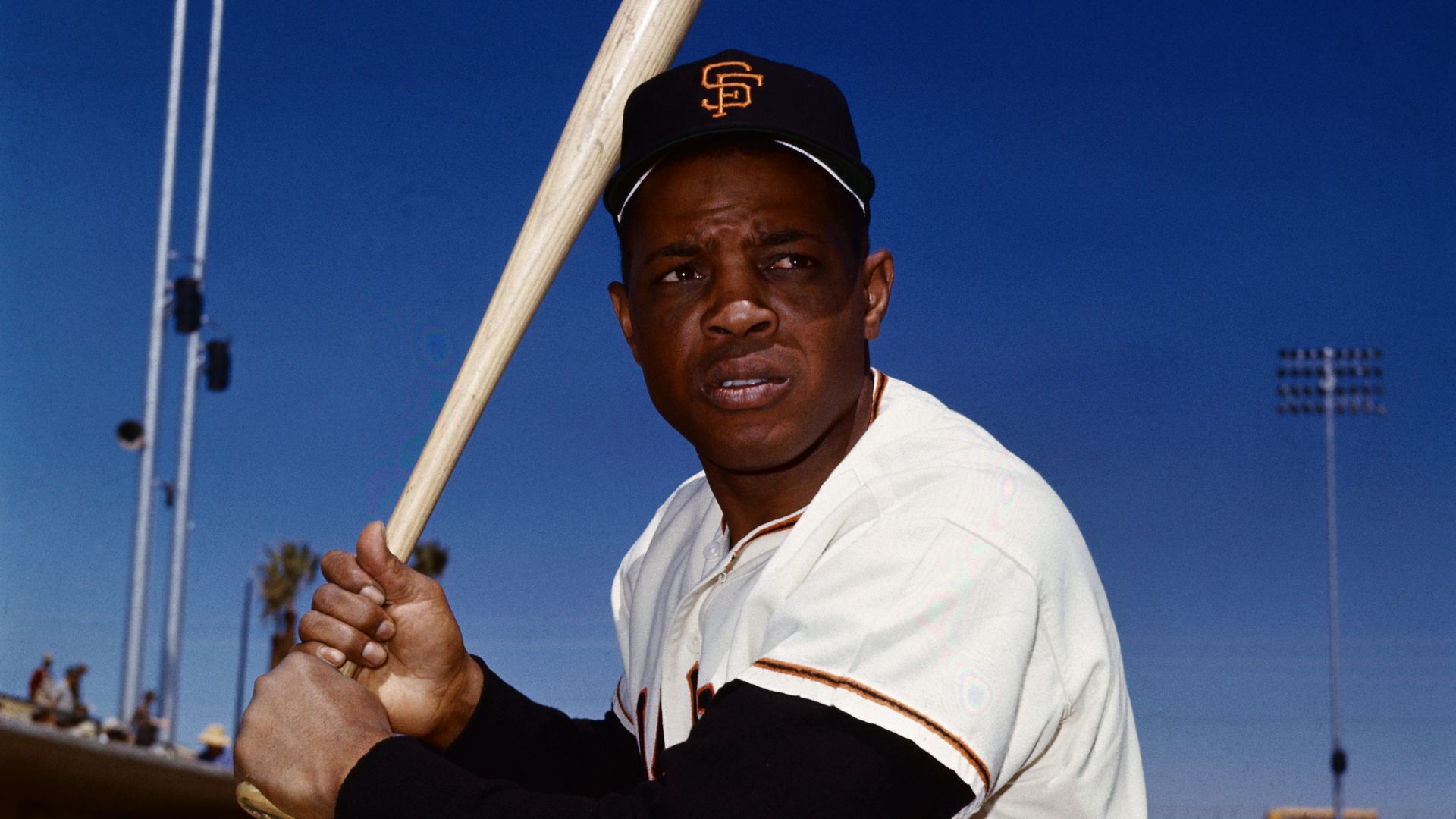  Willie Mays, San Francisco outfielder is shown at Spring Training in Phoenix.