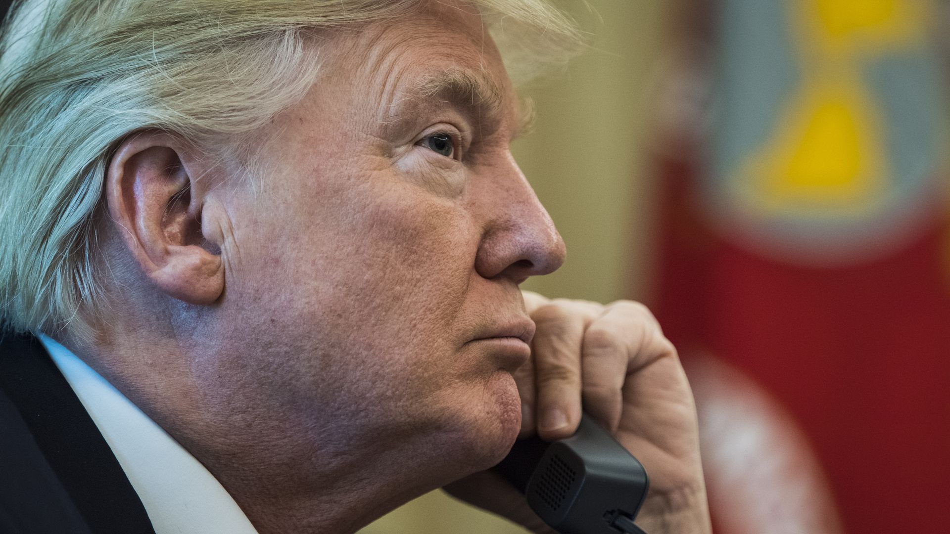 Trump on the phone.