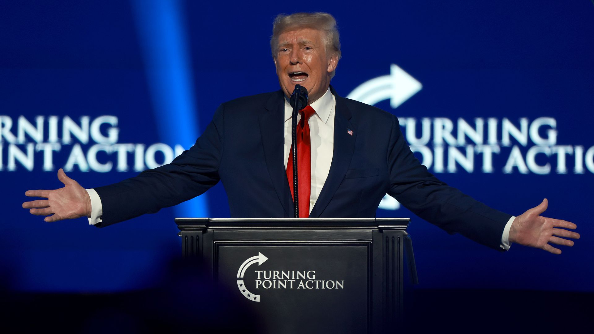 Former President Donald Trump speaks during the Turning Point USA Student Action Summit on July 23, 2022 in Tampa, Florida. 