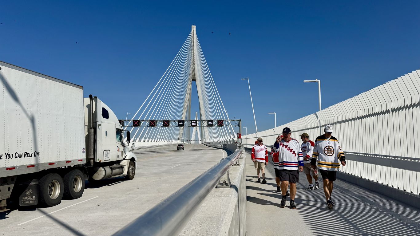 A bridge, a bear and unicycles: Biking the Gordie Howe on Day 1
