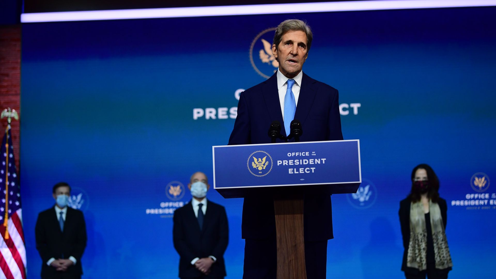 John Kerry speaks after Joe Biden announced his appointment as his international climate czar.